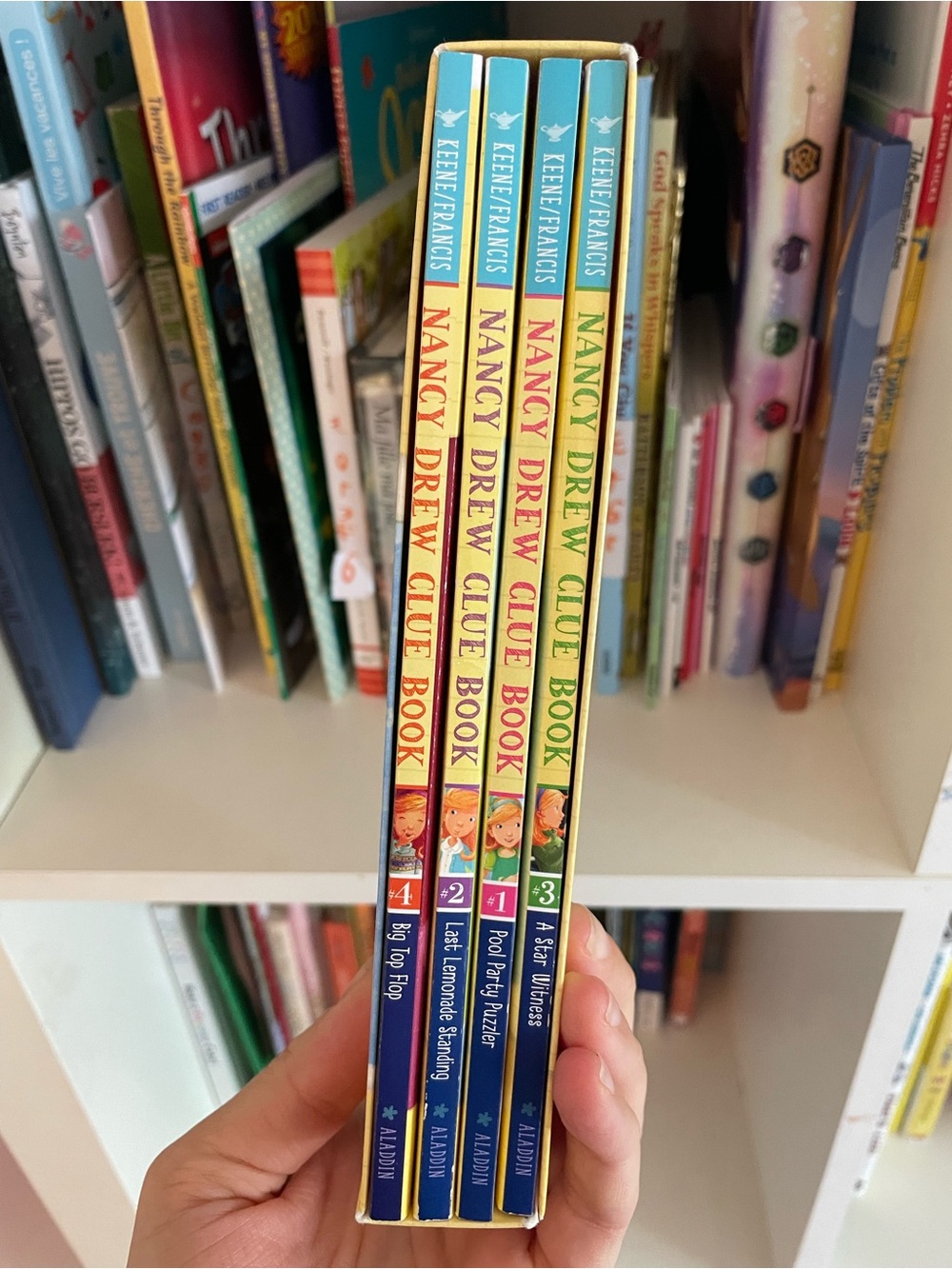 Nancy Drew Clue Book Set of 4 - Blue/Yellow/Green/Red Spines